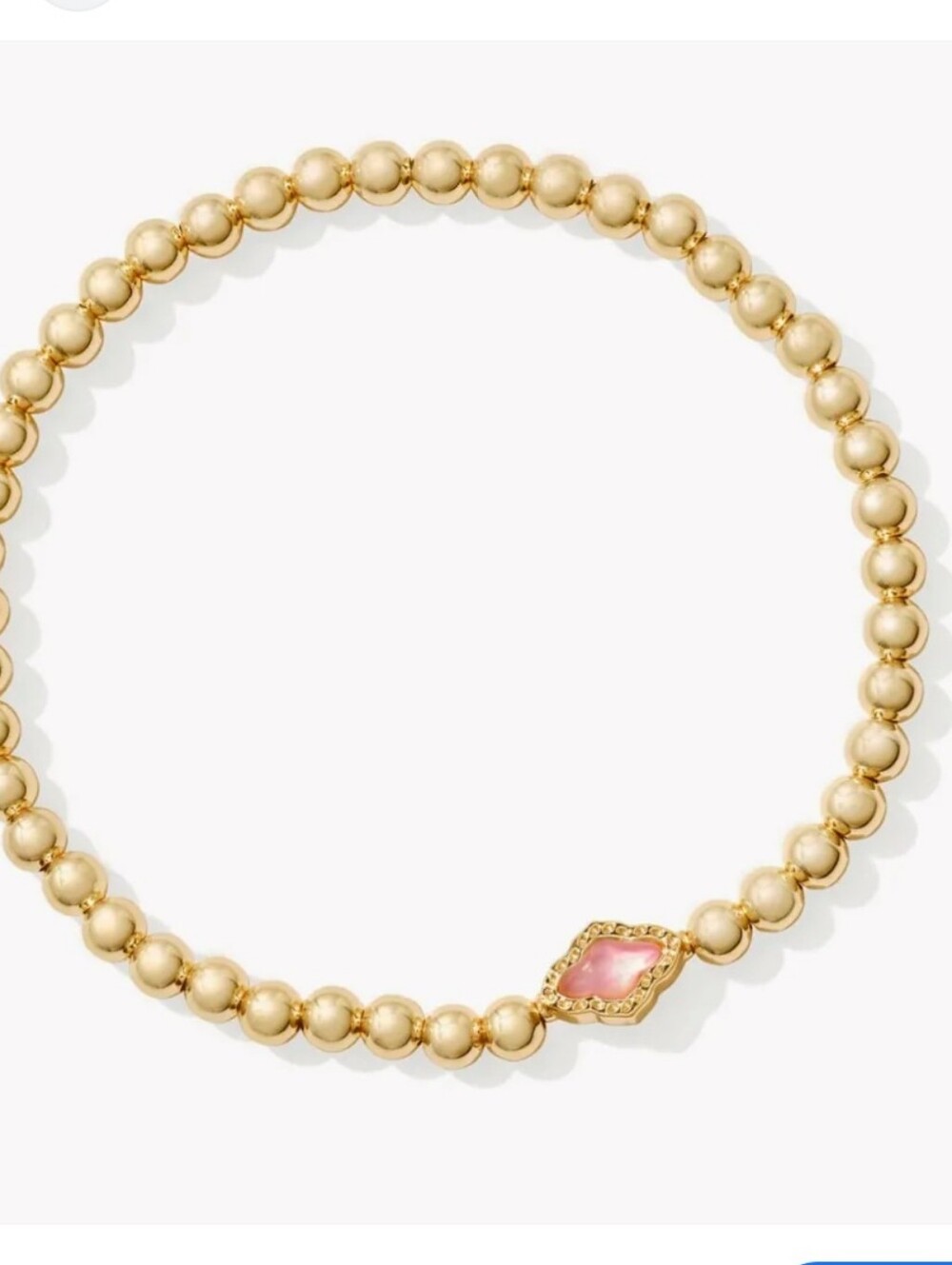 KENDRA SCOTT Abbie Gold Beaded Stretch Bracelet in Azalea Illusion
